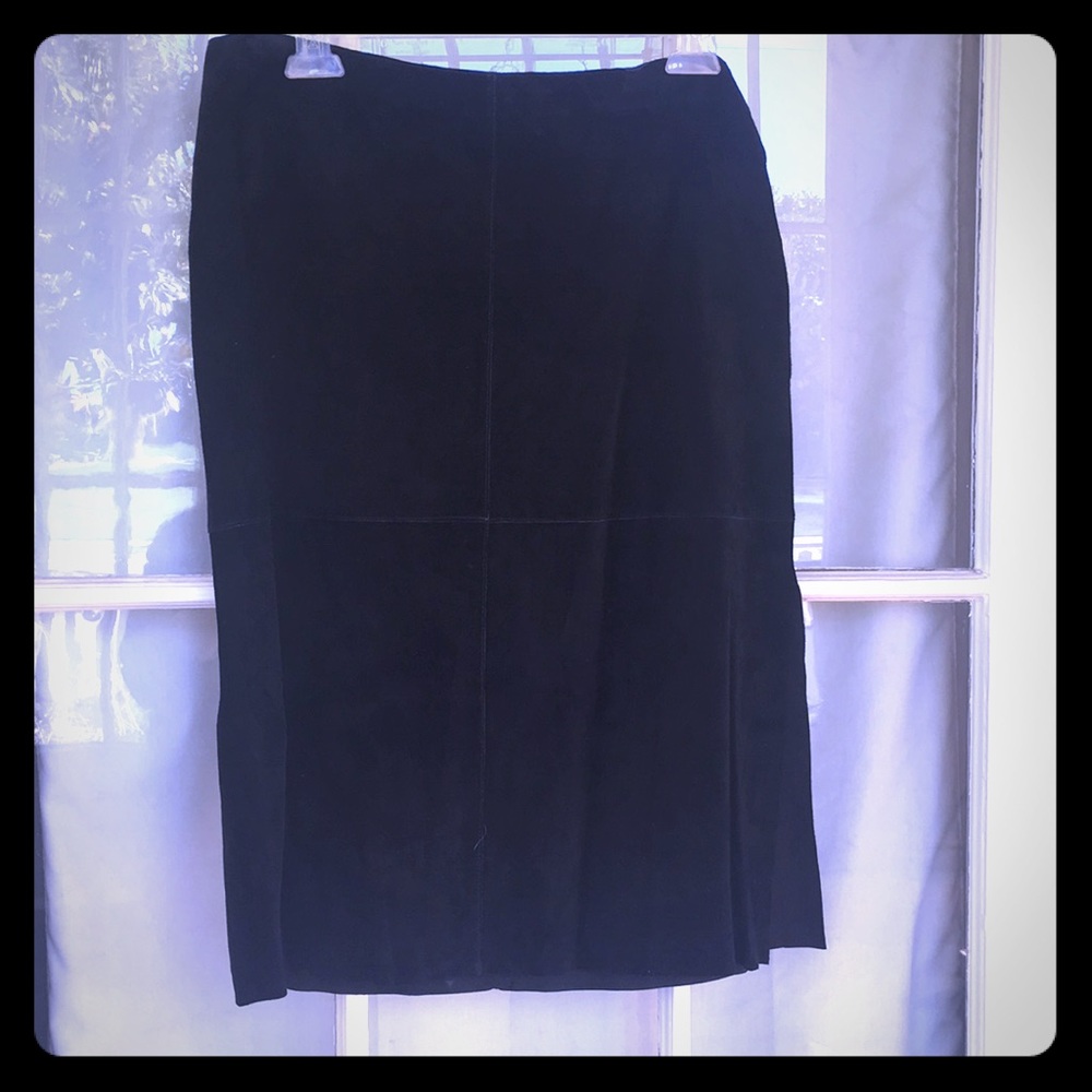 Kenneth Cole suede pencil skirt NWT 8 black